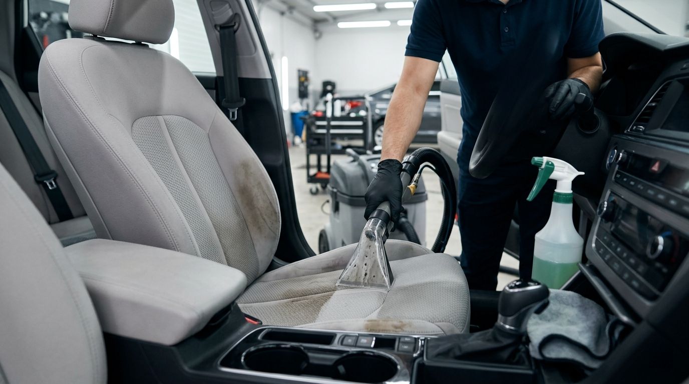 Pranie tapicerki samochodowej: kiedy warto oddać auto specjalistom?